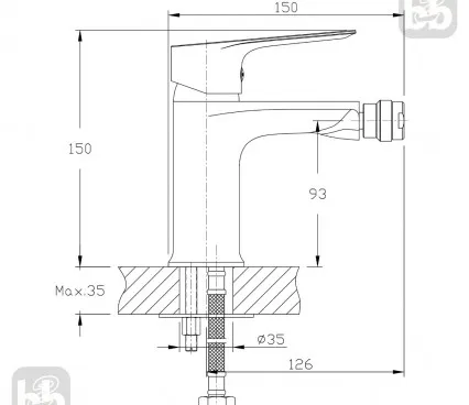 Toaleta 40350 IMPRESE Robinet pentru bideu image