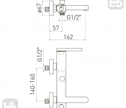 Bathroom 1537,030104 VOLLE Fauset for bath image