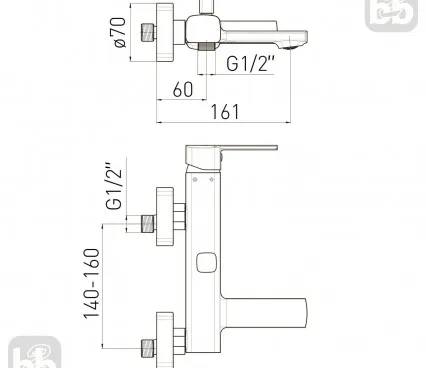 Bathroom 1538,030101 VOLLE Fauset for bath image