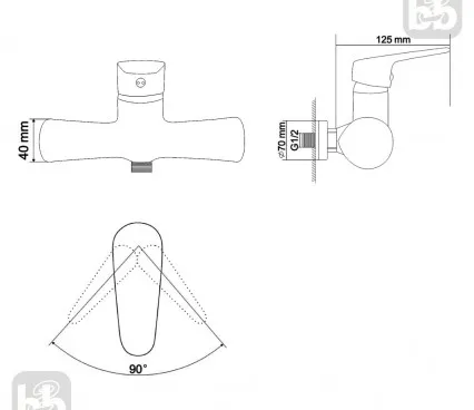 Душ RBZ074-5 RJ Смеситель для душа image