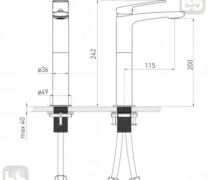 Baie 1512,011301 VOLLE Robinet pentru lavuar image