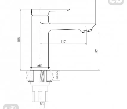 Baie 1521,010104 VOLLE Robinet pentru lavuar image