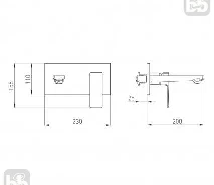 Bathroom 1511,010301 VOLLE Fauset for wash basin image