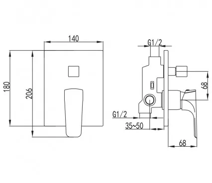 Ванна VR-10320(Z) IMPRESE Смеситель для ванной image