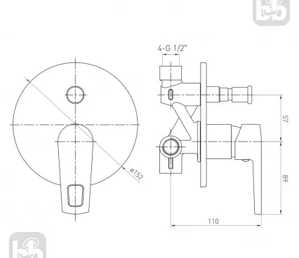 Baie 1530,030201 VOLLE Robinet pentru baie image