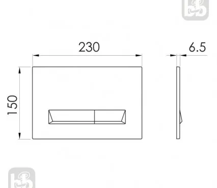 Toilet i8100 IMPRESE Flush key image