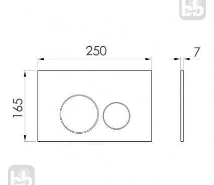 Toaleta i7111SS IMPRESE Buton de spălare image