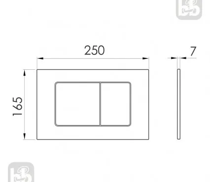 Toilet i7112SC IMPRESE Flush key image