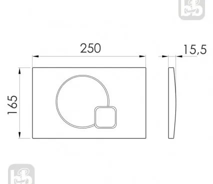 Toilet i7115PC IMPRESE Flush key image