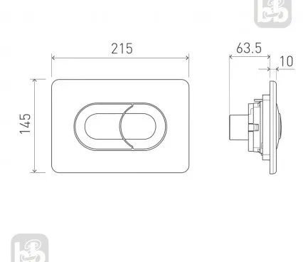 Toilet 221134 VOLLE Flush key image