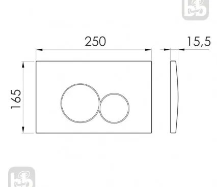 Toaleta i7117PC IMPRESE Buton de spălare image