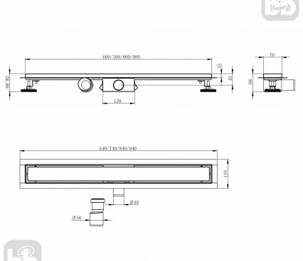 Душ d44700SB07 IMPRESE Трап душевой image