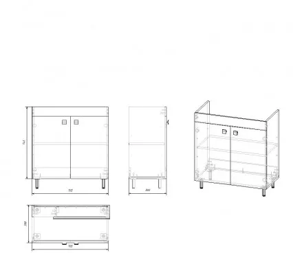 Bathroom RJFU005-15WH RJ Washbasin with cabinet image