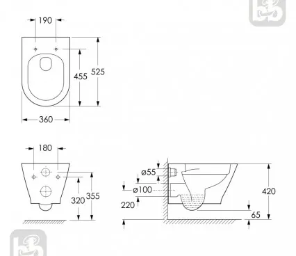 Toaleta i11333 IMPRESE Vasul de toaletă image