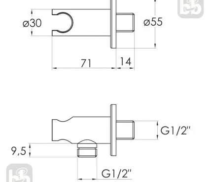 Душ HC03 IMPRESE Подсоединение image