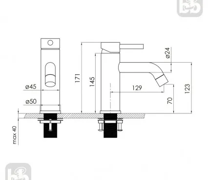 Bathroom 1547.010106 VOLLE Fauset for wash basin image