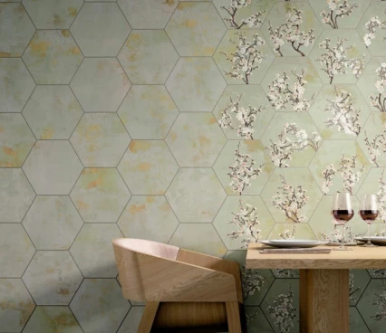 Placi ceramice MOOD GREEN DECOR HEXAGON 0,25*0,29*0,1 Spania image