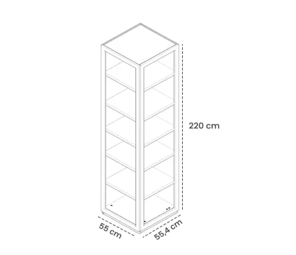 Гардеробная Шкаф стеклянная дверь Adessa image