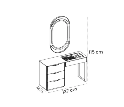 Dressers / TV-units / Bedside tables Mirrored Dresser Bagdat image