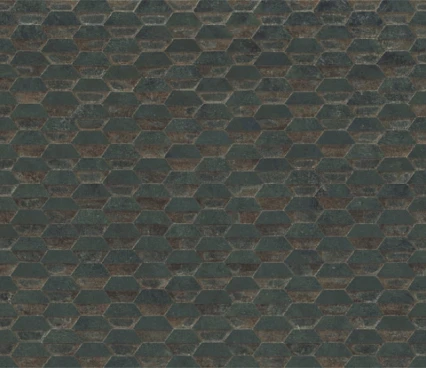 Ceramic tile STEEL GREEN STAMPING NATURAL   Aparici 49,75*99,55cm Spain image